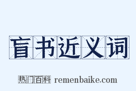 盲书近义词是什么意思的图片